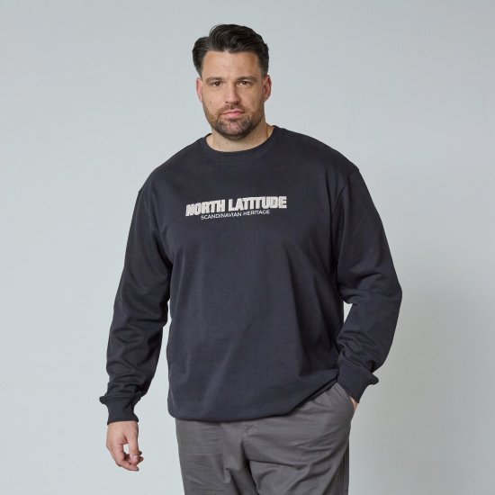 North Latitude Crewneck Sweatshirt Crna - Puloveri & dukserice - Muške Puloveri & dukserice veliki brojevi