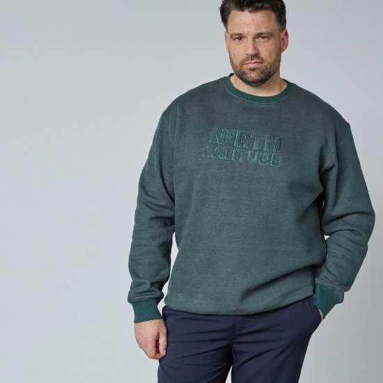 North Latitude Crewneck Logo Sweat Zelena/kaki - Puloveri & dukserice - Muške Puloveri & dukserice veliki brojevi