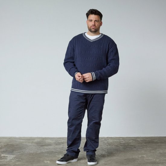 North Latitude V-Neck Knit Tamnoplava - TALL puloveri - TALL majice s kapuljačom
