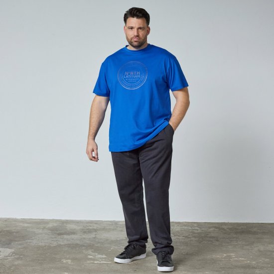North Latitude T-Shirt Plava - TALL T-shirts - Majice za Visoke Muškarce