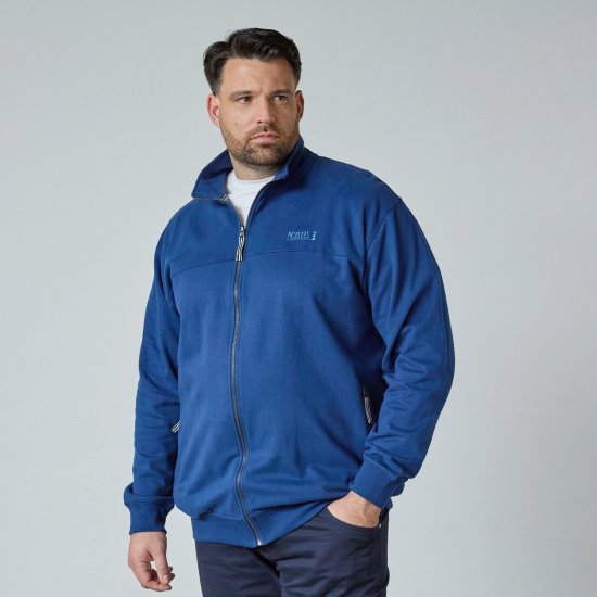 North Latitude Sweat Cardigan Plava - Puloveri & dukserice - Muške Puloveri & dukserice veliki brojevi
