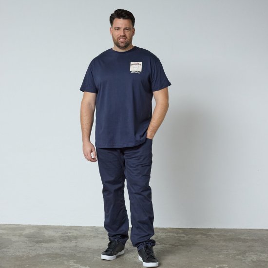 North Latitude T-Shirt With Print Tamnoplava - TALL T-shirts - Majice za Visoke Muškarce