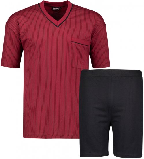 Adamo Gustav Short sleeve Pyjama Burgundy - Donje rublje & kupaće hlače - muške donje rublje veliki brojevi