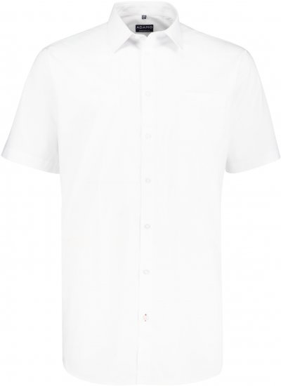 Adamo Warren Comfort Fit Short Sleeve Shirt White - Košulje - Muške Košulje Veliki Brojevi