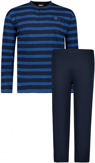 Adamo Alex Serafino Long sleeve Pyjama Navy - Donje rublje & kupaće hlače - muške donje rublje veliki brojevi