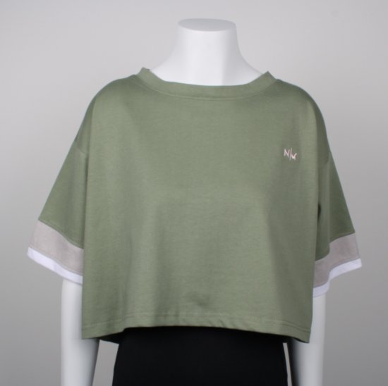 Nora Mikken AGNES Crop Top Green - Majice Kratkih Rukava - 