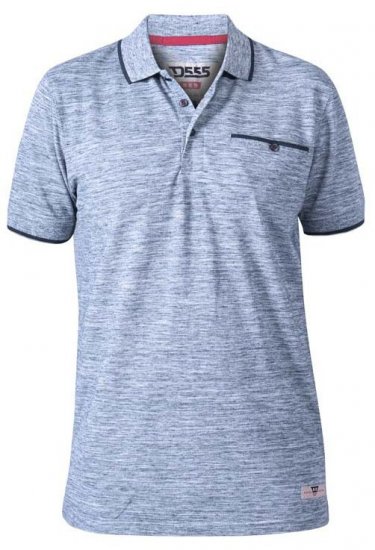 D555 Isaac Reno Pique Polo Blue Reno - Polo majice - Muške Polo Majice Veliki Brojevi