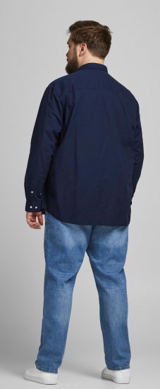 Jack & Jones Summer Shirt L/S Navy - Košulje - Muške Košulje Veliki Brojevi