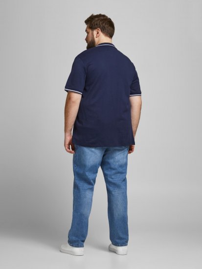 Jack & Jones Jersey Polo Navy - Polo majice - Muške Polo Majice Veliki Brojevi