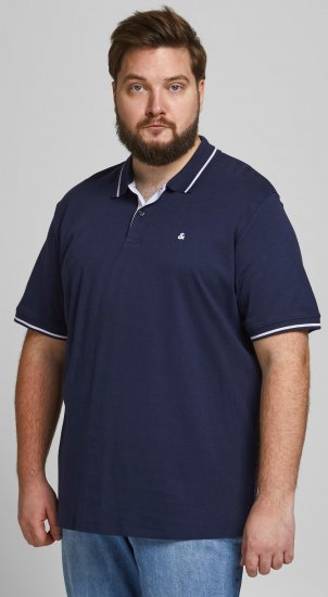 Jack & Jones Jersey Polo Navy - Polo majice - Muške Polo Majice Veliki Brojevi