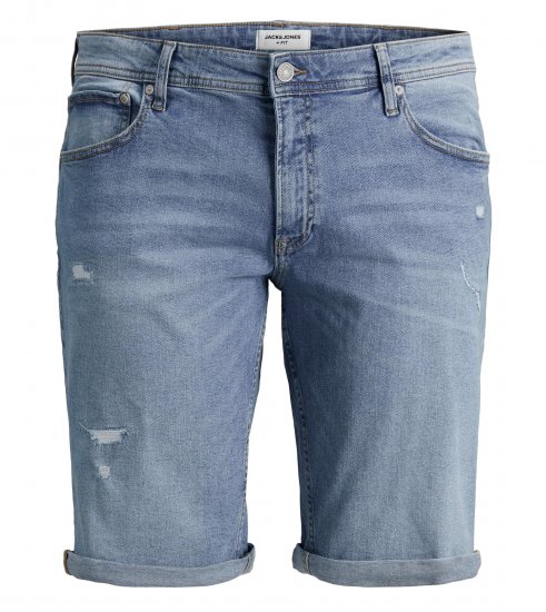 Jack & Jones Rick 5 Pocket Shorts Blue denim - Kratke hlače - Muške Kratke Hlače Veliki Brojevi 