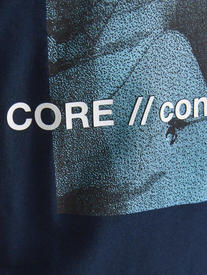 Jack & Jones Jump T-shirt Navy - Majice Kratkih Rukava - Muške Majice Kratkih Rukava Veliki Brojevi 