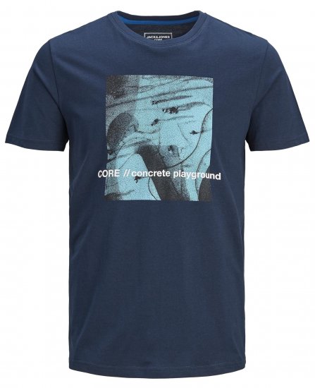Jack & Jones Jump T-shirt Navy - Majice Kratkih Rukava - Muške Majice Kratkih Rukava Veliki Brojevi 