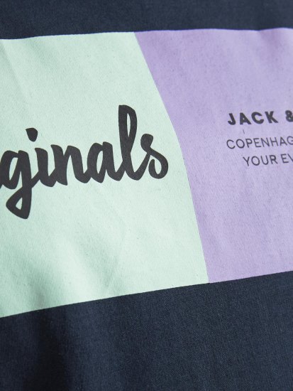 Jack & Jones Joshua T-shirt Navy - Majice Kratkih Rukava - Muške Majice Kratkih Rukava Veliki Brojevi 