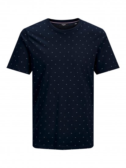 Jack & Jones Gabriel Crew Neck Tee New Navy - Majice Kratkih Rukava - Muške Majice Kratkih Rukava Veliki Brojevi 