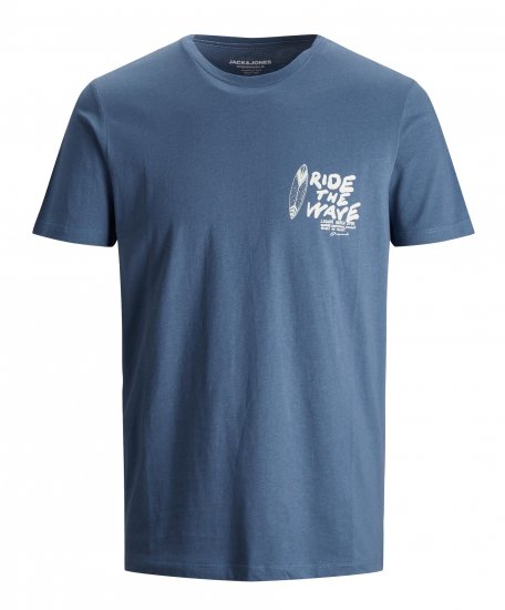 Jack & Jones Strims T-Shirt Ensign Blue - Majice Kratkih Rukava - Muške Majice Kratkih Rukava Veliki Brojevi 