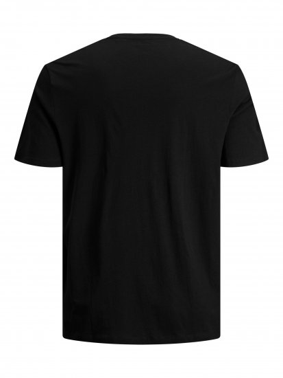 Jack & Jones Booster T-shirt Black - Majice Kratkih Rukava - Muške Majice Kratkih Rukava Veliki Brojevi 