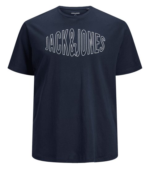 Jack & Jones Preston Crew Neck T-Shirt Navy - Majice Kratkih Rukava - Muške Majice Kratkih Rukava Veliki Brojevi 