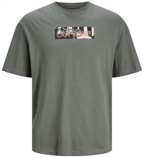 Jack & Jones JCOAOP PRINT T-Shirt Agave Green - Majice Kratkih Rukava - Muške Majice Kratkih Rukava Veliki Brojevi 