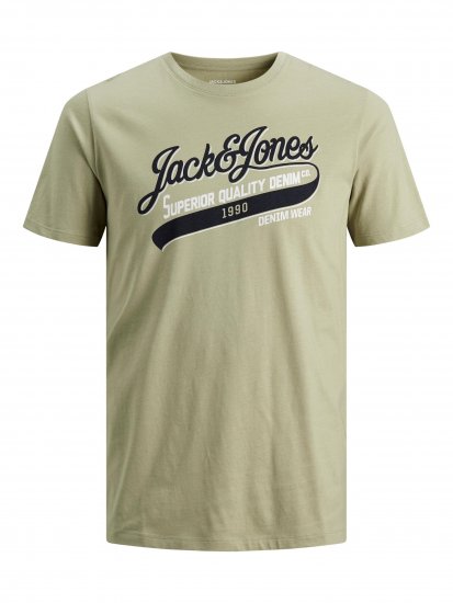 Jack & Jones JJELOGO TEE Light Green - Majice Kratkih Rukava - Muške Majice Kratkih Rukava Veliki Brojevi 