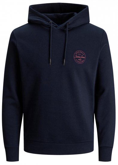 Jack & Jones JJESHARK SWEAT Hoodie Navy - Puloveri & dukserice - Muške Puloveri & dukserice veliki brojevi