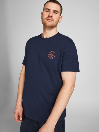 Jack & Jones JJESHARK TEE Navy - Majice Kratkih Rukava - Muške Majice Kratkih Rukava Veliki Brojevi 