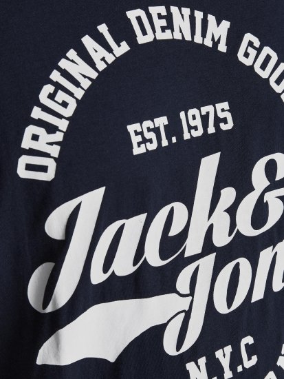 Jack & Jones JJERAFA TEE Navy - Majice Kratkih Rukava - Muške Majice Kratkih Rukava Veliki Brojevi 
