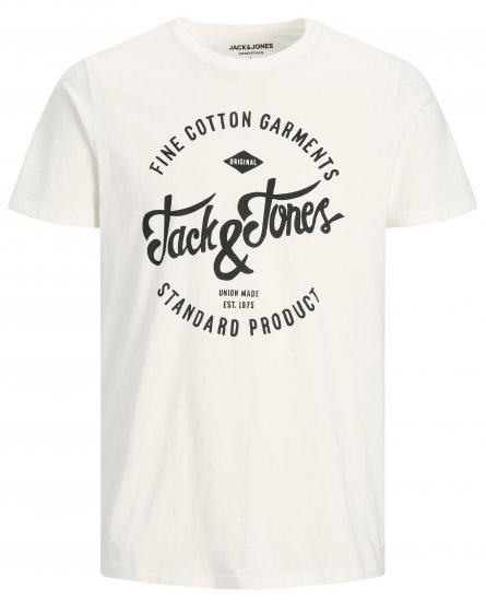 Jack & Jones JJERAFA TEE White - Majice Kratkih Rukava - Muške Majice Kratkih Rukava Veliki Brojevi 