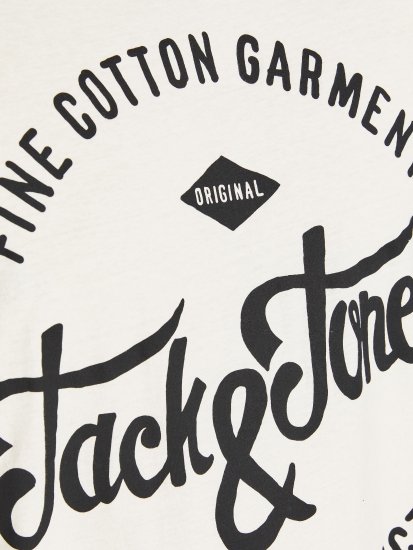 Jack & Jones JJERAFA TEE White - Majice Kratkih Rukava - Muške Majice Kratkih Rukava Veliki Brojevi 