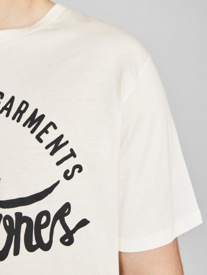 Jack & Jones JJERAFA TEE White - Majice Kratkih Rukava - Muške Majice Kratkih Rukava Veliki Brojevi 