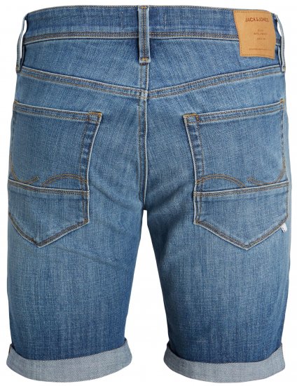 Jack & Jones JJIRICK JJFOX Shorts Blue Denim - Kratke hlače - Muške Kratke Hlače Veliki Brojevi 