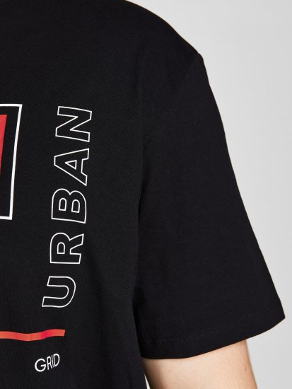 Jack & Jones JCOBOOSTER TEE Black - Majice Kratkih Rukava - Muške Majice Kratkih Rukava Veliki Brojevi 