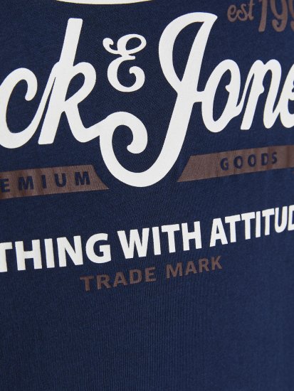 Jack & Jones JPRBLUBOOSTER TEE Navy - Majice Kratkih Rukava - Muške Majice Kratkih Rukava Veliki Brojevi 