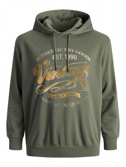 Jack & Jones JPRBLUBOOSTER SWEAT Hoodie Khaki - Puloveri & dukserice - Muške Puloveri & dukserice veliki brojevi