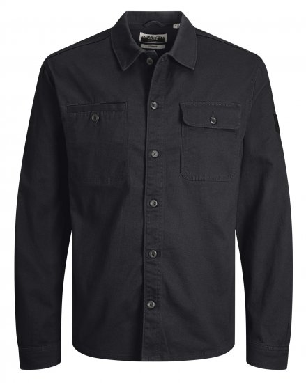 Jack & Jones JCOBEN LS Overshirt Black - Košulje - Muške Košulje Veliki Brojevi