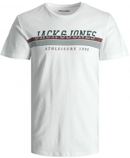 Jack & Jones JJIRON TEE White - Majice Kratkih Rukava - Muške Majice Kratkih Rukava Veliki Brojevi 