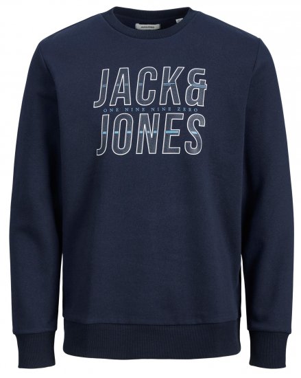 Jack & Jones JJXILO Sweat Navy - Puloveri & dukserice - Muške Puloveri & dukserice veliki brojevi