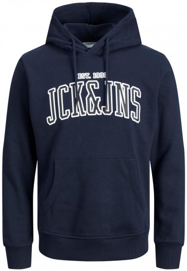 Jack & Jones JJCEMB Hoodie Navy - Puloveri & dukserice - Muške Puloveri & dukserice veliki brojevi