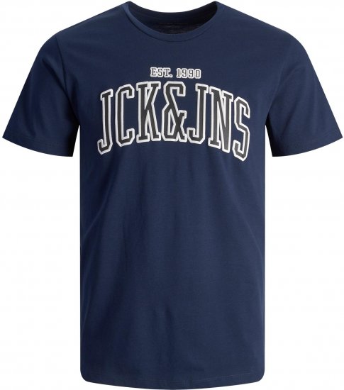 Jack & Jones JJCEMB TEE Navy - Majice Kratkih Rukava - Muške Majice Kratkih Rukava Veliki Brojevi 