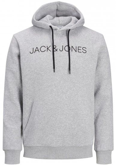 Jack & Jones JJHUGO FLOCK Hoodie Grey - Puloveri & dukserice - Muške Puloveri & dukserice veliki brojevi