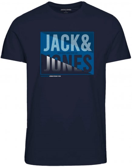 Jack & Jones JJSCOTT TEE Navy - Majice Kratkih Rukava - Muške Majice Kratkih Rukava Veliki Brojevi 