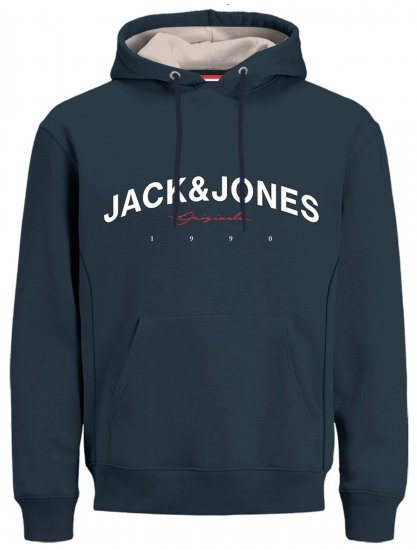 Jack & Jones JORFRIDAY Hoodie Navy - Puloveri & dukserice - Muške Puloveri & dukserice veliki brojevi
