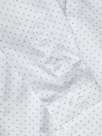 Jack & Jones JPRBLACARDIFF Print Shirt LS White - Košulje - Muške Košulje Veliki Brojevi