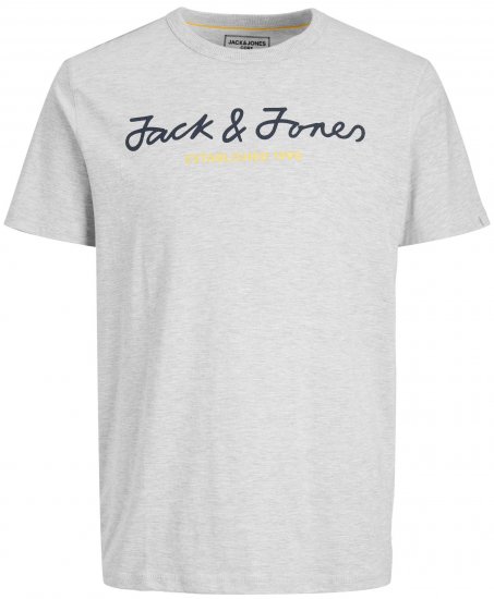 Jack & Jones JCOBERG UPSCALED TEE Grey - Majice Kratkih Rukava - Muške Majice Kratkih Rukava Veliki Brojevi 