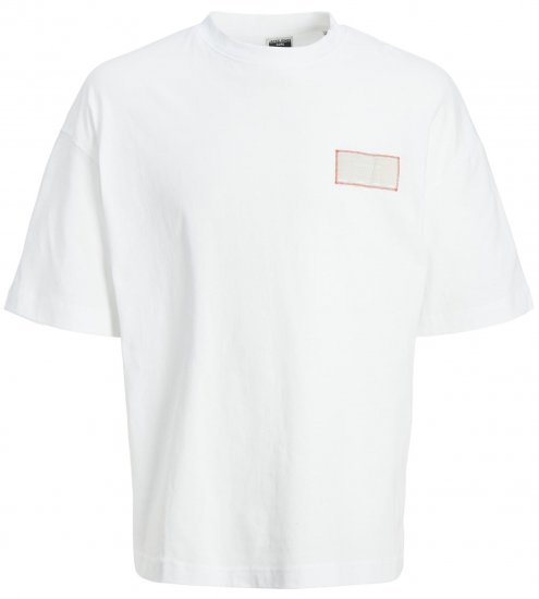 Jack & Jones JCONASA TEE White - Majice Kratkih Rukava - Muške Majice Kratkih Rukava Veliki Brojevi 