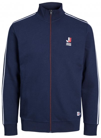 Jack & Jones JCOLOGAN ZIP Sweater Navy - Puloveri & dukserice - Muške Puloveri & dukserice veliki brojevi