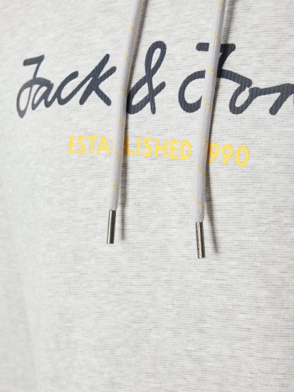 Jack & Jones JCOBERG SWEAT ZIP Hoodie Grey Melange - Puloveri & dukserice - Muške Puloveri & dukserice veliki brojevi