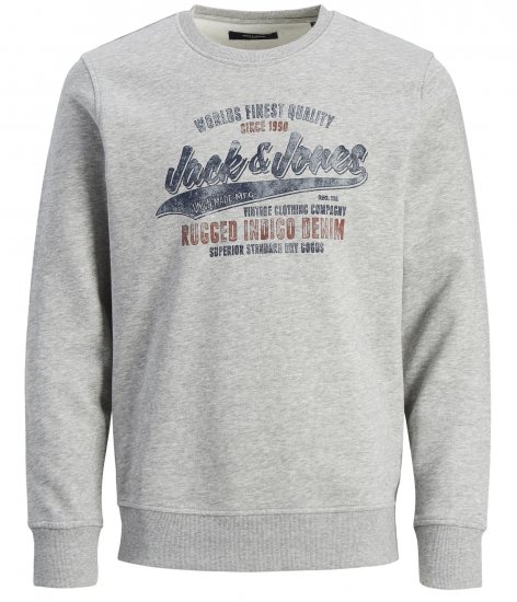 Jack & Jones JPRBLUBILLY Sweatshirt Grey - Puloveri & dukserice - Muške Puloveri & dukserice veliki brojevi
