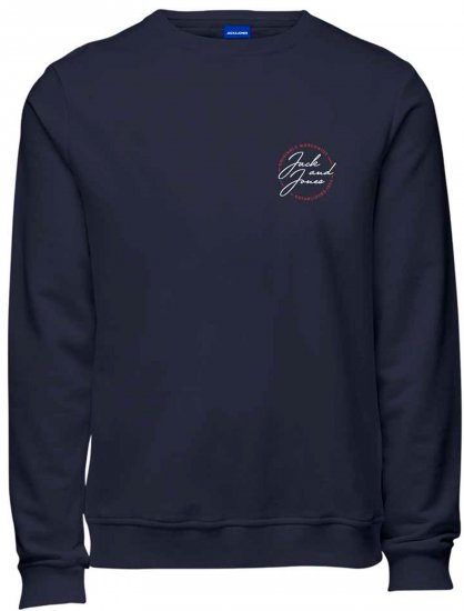 Jack & Jones JORJERRY SC SWEATSHIRT Navy - Puloveri & dukserice - Muške Puloveri & dukserice veliki brojevi