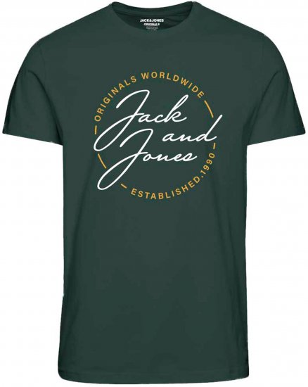 Jack & Jones JORJERRYS TEE Green - Majice Kratkih Rukava - Muške Majice Kratkih Rukava Veliki Brojevi 